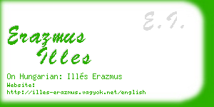 erazmus illes business card