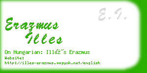 erazmus illes business card